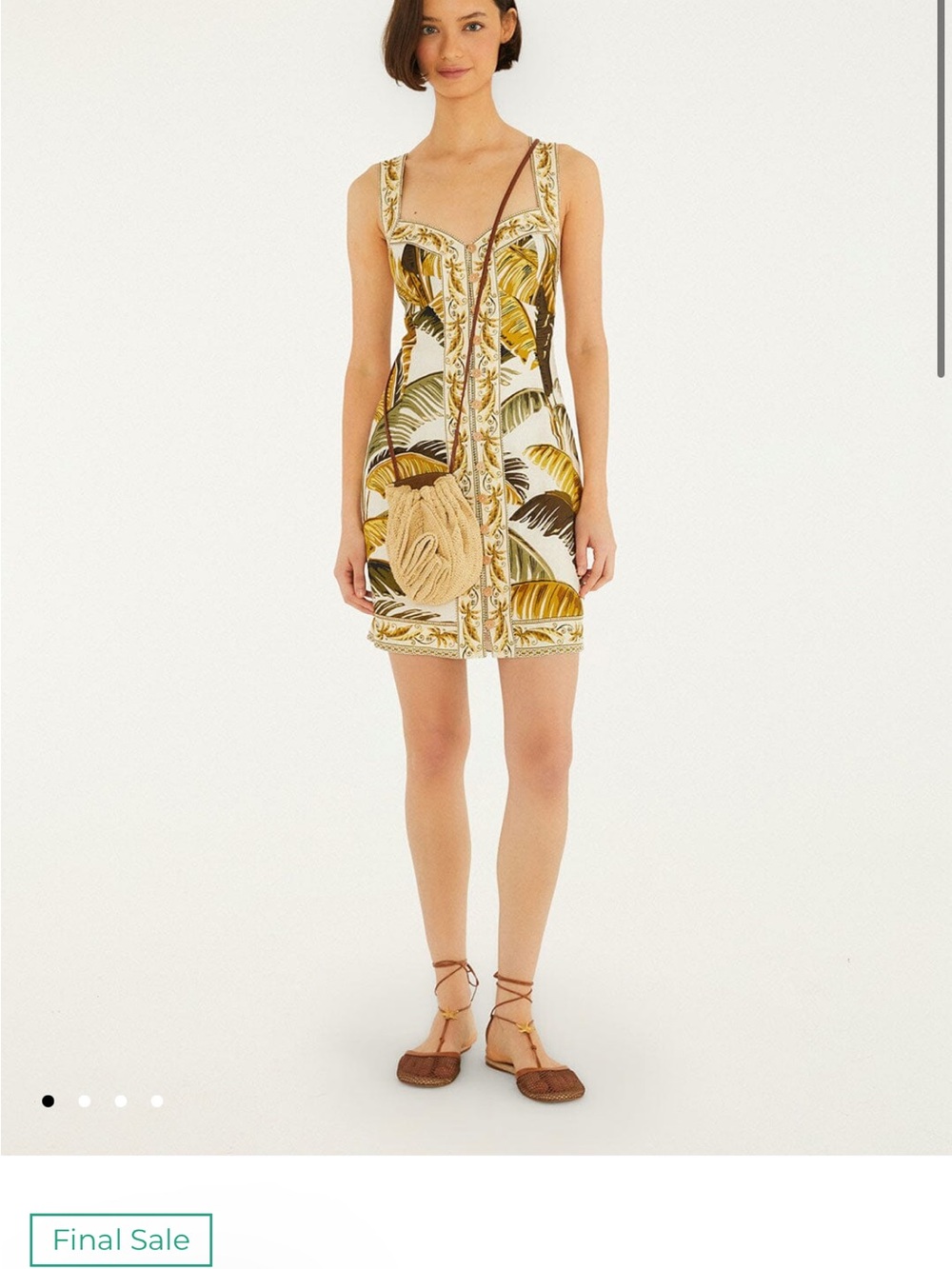 FARM Rio Off-White Trancoso Buttoned
Mini Dress